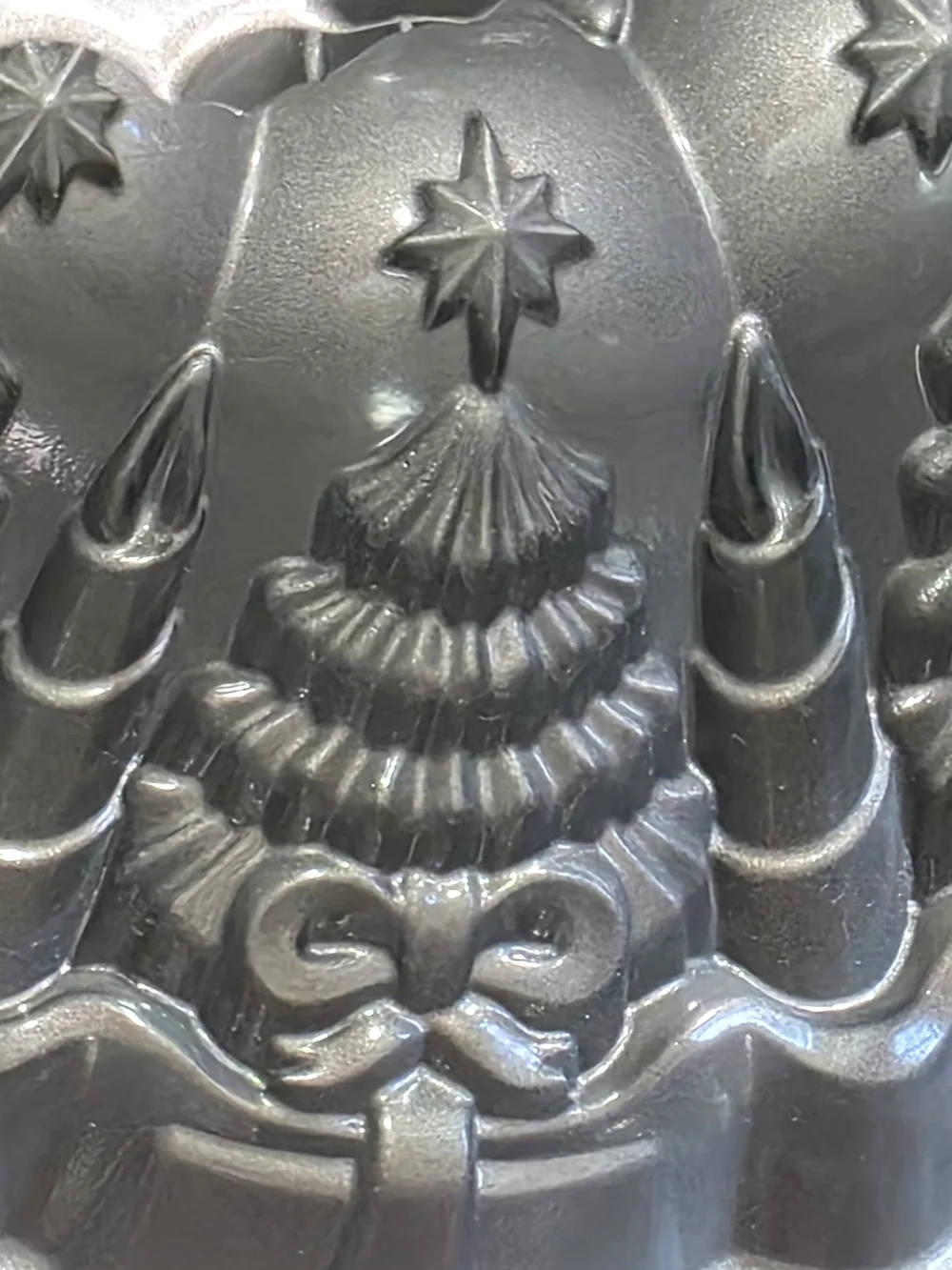 Nordic Ware Christmas Tree Very Merry Bundt Silver Cake Pan Bakeware 10 Cup